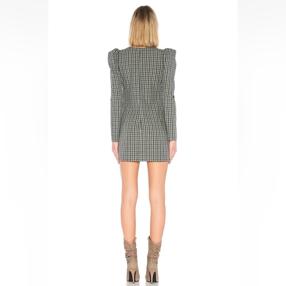 NWT Lovers + Friends  Reyes Plaid Puff Sleeve Mini Dress - Picture 3 of 10